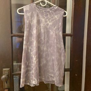 LULULEMON All Yours Tank Top size 8 purple tie dye